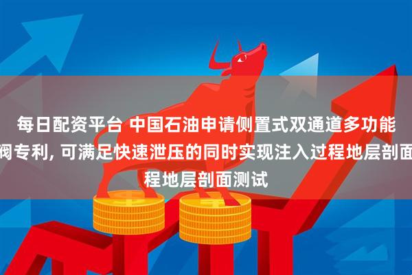 每日配资平台 中国石油申请侧置式双通道多功能注入阀专利, 可满足快速泄压的同时实现注入过程地层剖面测试
